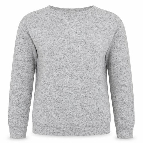 Golddigga Women Grey UK 10 Basic Knit Crew Neck Long Sleeve Top