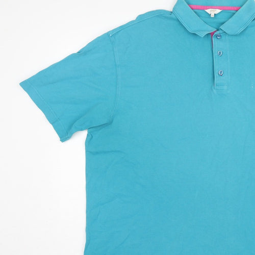 Cotton Traders Men’s Blue 3XL Short Sleeve Cotton Logo Polo Shirt