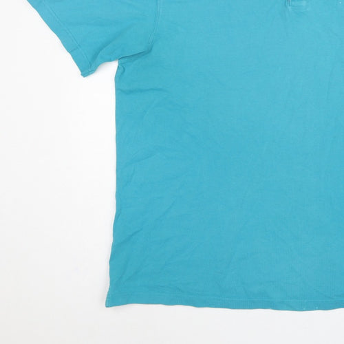 Cotton Traders Men’s Blue 3XL Short Sleeve Cotton Logo Polo Shirt