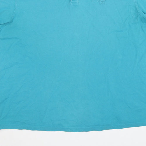 Cotton Traders Men’s Blue 3XL Short Sleeve Cotton Logo Polo Shirt