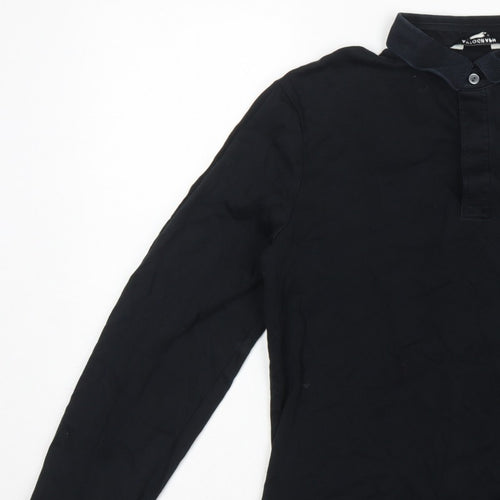 Autograph Men's Black S Long Sleeve Supima Cotton Polo Shirt