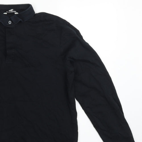 Autograph Men's Black S Long Sleeve Supima Cotton Polo Shirt