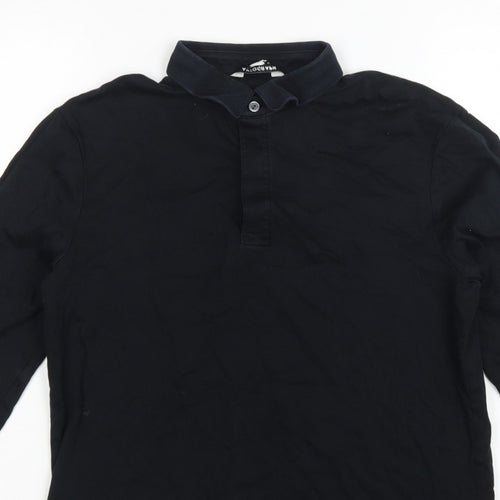 Autograph Men's Black S Long Sleeve Supima Cotton Polo Shirt