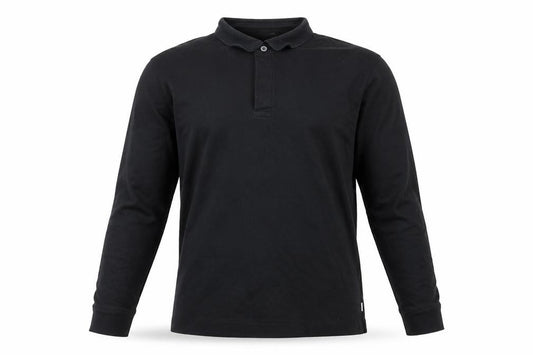 Autograph Men's Black S Long Sleeve Supima Cotton Polo Shirt
