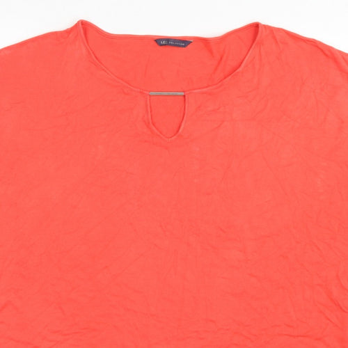 Marks and Spencer Women Red Size 18 Keyhole Stretch Jersey T-Shirt