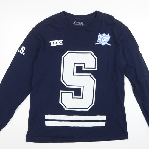 SZA TDE Blue Large Long Sleeve Graphic Sweatshirt Music Logo