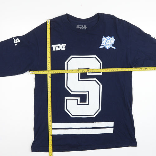 SZA TDE Blue Large Long Sleeve Graphic Sweatshirt Music Logo