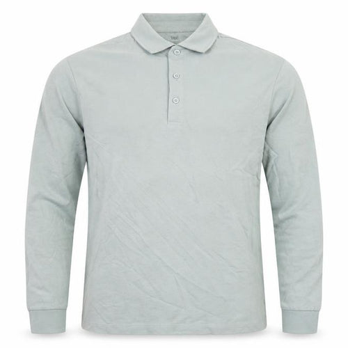 Marks and Spencer Men Green S Regular Fit Long Sleeve Cotton Polo