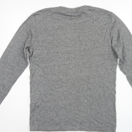 Superdry Men’s Grey M Long Sleeve Camo Logo Crew Neck T-Shirt