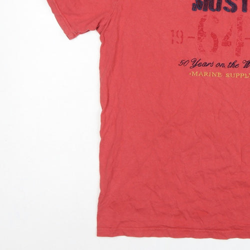 Musto Men’s Red L Nautical Marine Graphic Print Crew Neck T-Shirt