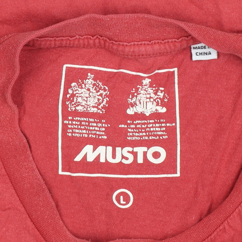 Musto Men’s Red L Nautical Marine Graphic Print Crew Neck T-Shirt