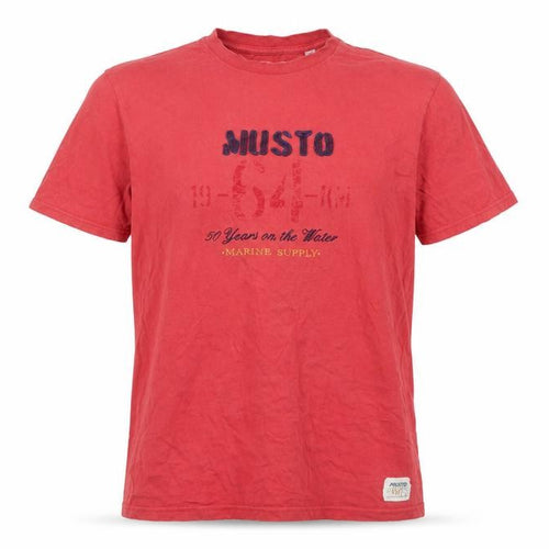 Musto Men’s Red L Nautical Marine Graphic Print Crew Neck T-Shirt