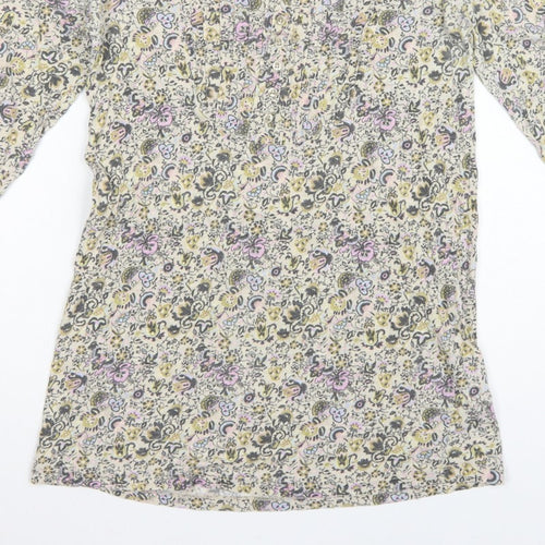 Next Women’s Multicoloured Floral Tunic Blouse Size 12 3/4 Sleeve