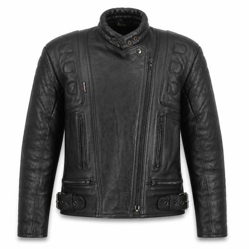 Rhino Women’s Black UK 14 Leather Motorcycle Biker Jacket