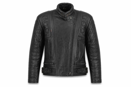 Rhino Women’s Black UK 14 Leather Motorcycle Biker Jacket