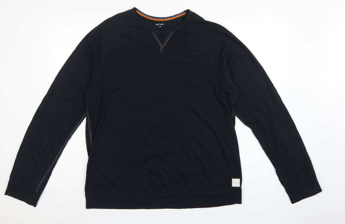 Paul Smith Men’s Black XL Cotton Long Sleeve Pyjama Top Logo
