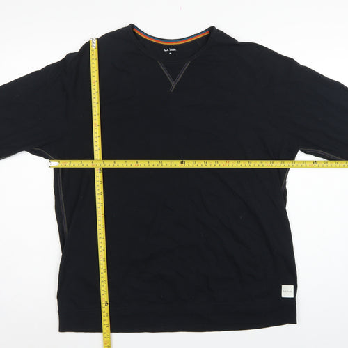 Paul Smith Men’s Black XL Cotton Long Sleeve Pyjama Top Logo