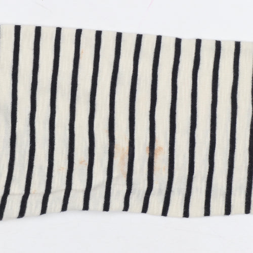 Marks and Spencer Women Multicoloured UK 14 Striped Henley Ringer Top
