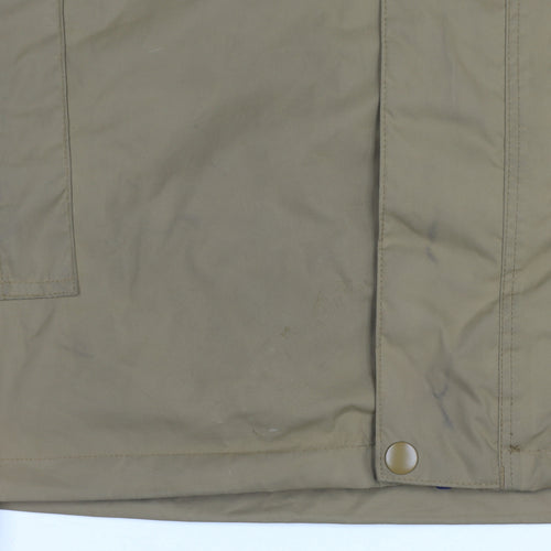 Quechua Men’s Navy Khaki S Hooded Waterproof Hiking Anorak Jacket