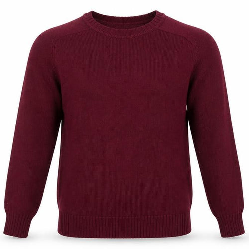 Lands' End Men Red Cotton Crew Neck Pullover Jumper M 38-40