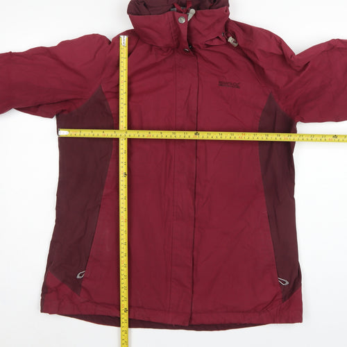 Regatta Women’s Red UK 16 Hooded Waterproof Rain Jacket Hydrofort