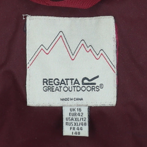 Regatta Women’s Red UK 16 Hooded Waterproof Rain Jacket Hydrofort