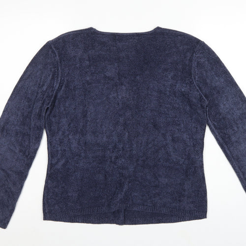 Marks and Spencer Women’s Blue V-Neck Button Cardigan UK 16