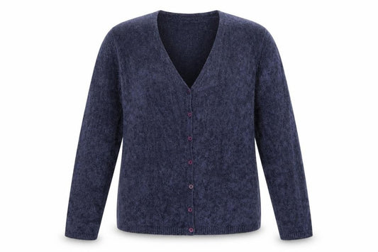 Marks and Spencer Women’s Blue V-Neck Button Cardigan UK 16