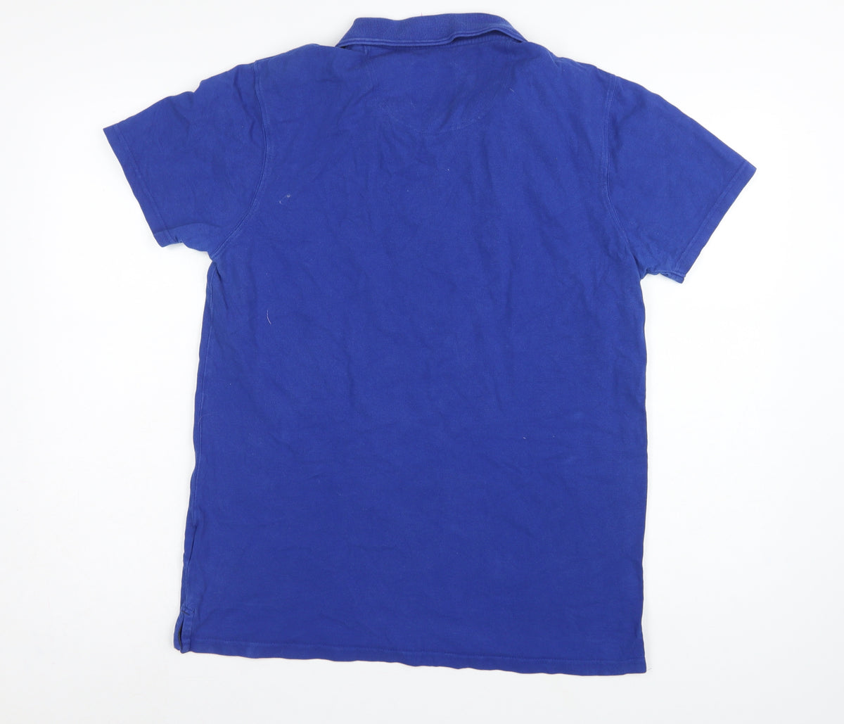 Weird Fish Men's Blue M Organic Cotton Logo Short Sleeve Polo Shirt