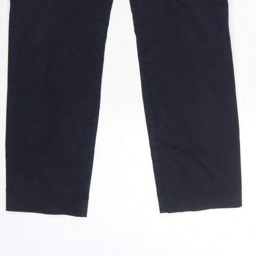 Reiss Women’s Navy Blue UK 12 Slim Straight Chino Tailored Trousers