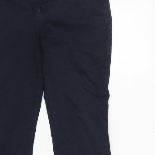 Reiss Women’s Navy Blue UK 12 Slim Straight Chino Tailored Trousers
