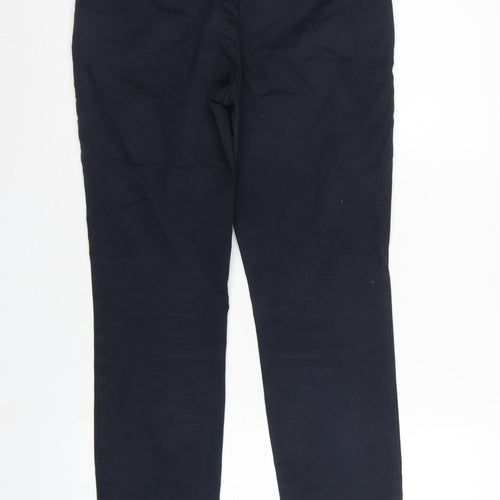 Reiss Women’s Navy Blue UK 12 Slim Straight Chino Tailored Trousers