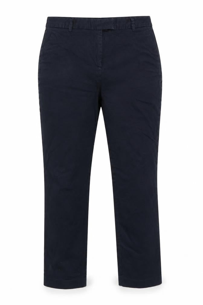 Reiss Women’s Navy Blue UK 12 Slim Straight Chino Tailored Trousers