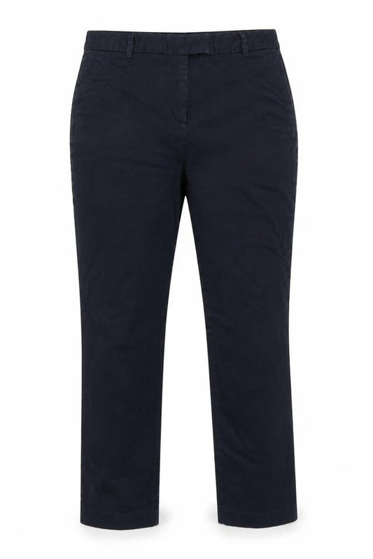 Reiss Women’s Navy Blue UK 12 Slim Straight Chino Tailored Trousers