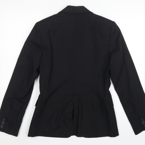 Club Monaco Women’s Black Size 8 Wool Blend Tailored Blazer Jacket
