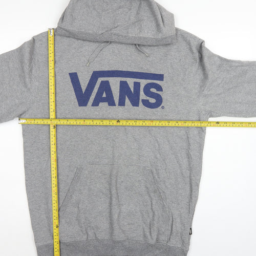 Vans Men’s Grey Large Pullover Hoodie Logo Graphic Fleece Skate