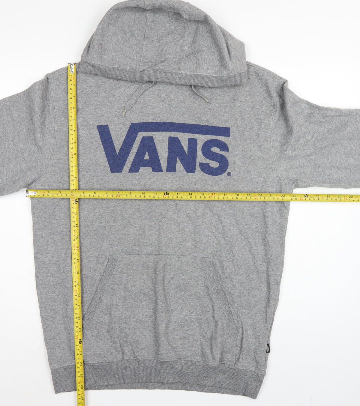 Vans Men’s Grey Large Pullover Hoodie Logo Graphic Fleece Skate