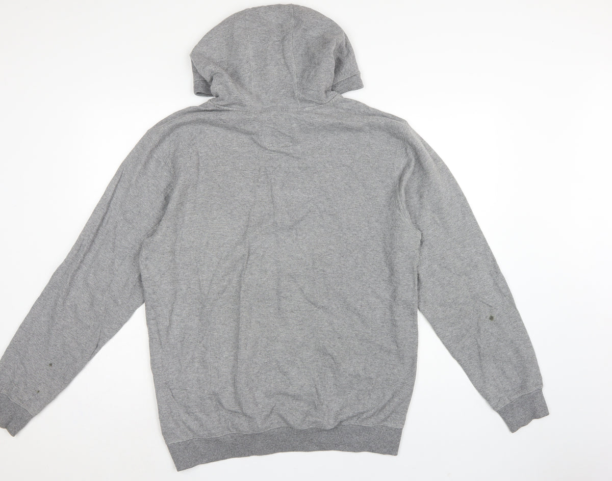 Vans Men’s Grey Large Pullover Hoodie Logo Graphic Fleece Skate
