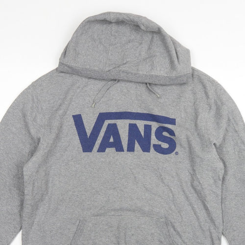 Vans Men’s Grey Large Pullover Hoodie Logo Graphic Fleece Skate