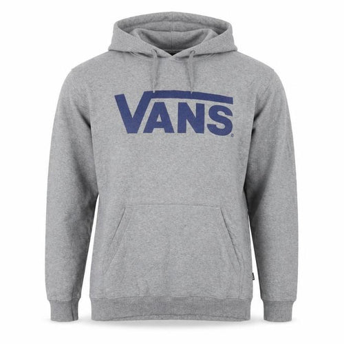 Vans Men’s Grey Large Pullover Hoodie Logo Graphic Fleece Skate