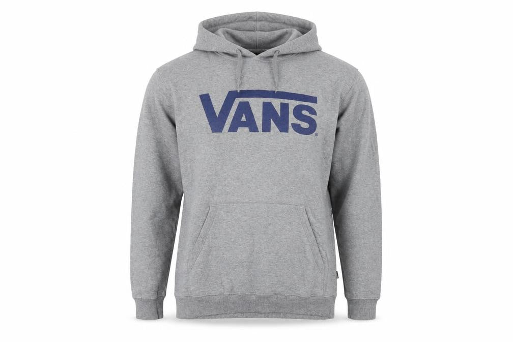 Vans Men’s Grey Large Pullover Hoodie Logo Graphic Fleece Skate
