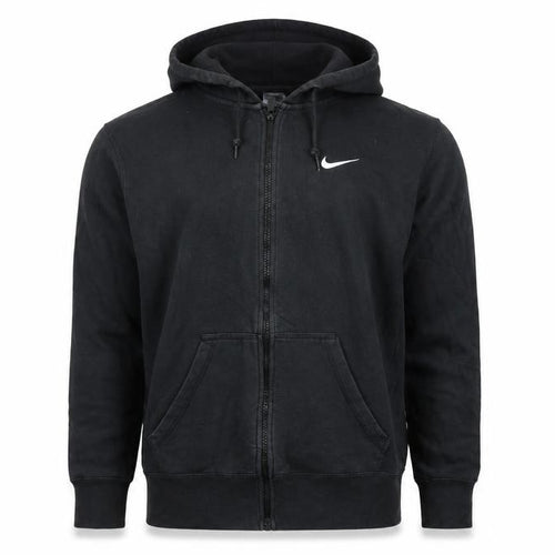 Nike Men Black L Full Zip Hooded Logo Hoodie