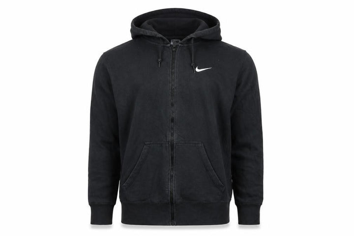Nike Men Black L Full Zip Hooded Logo Hoodie