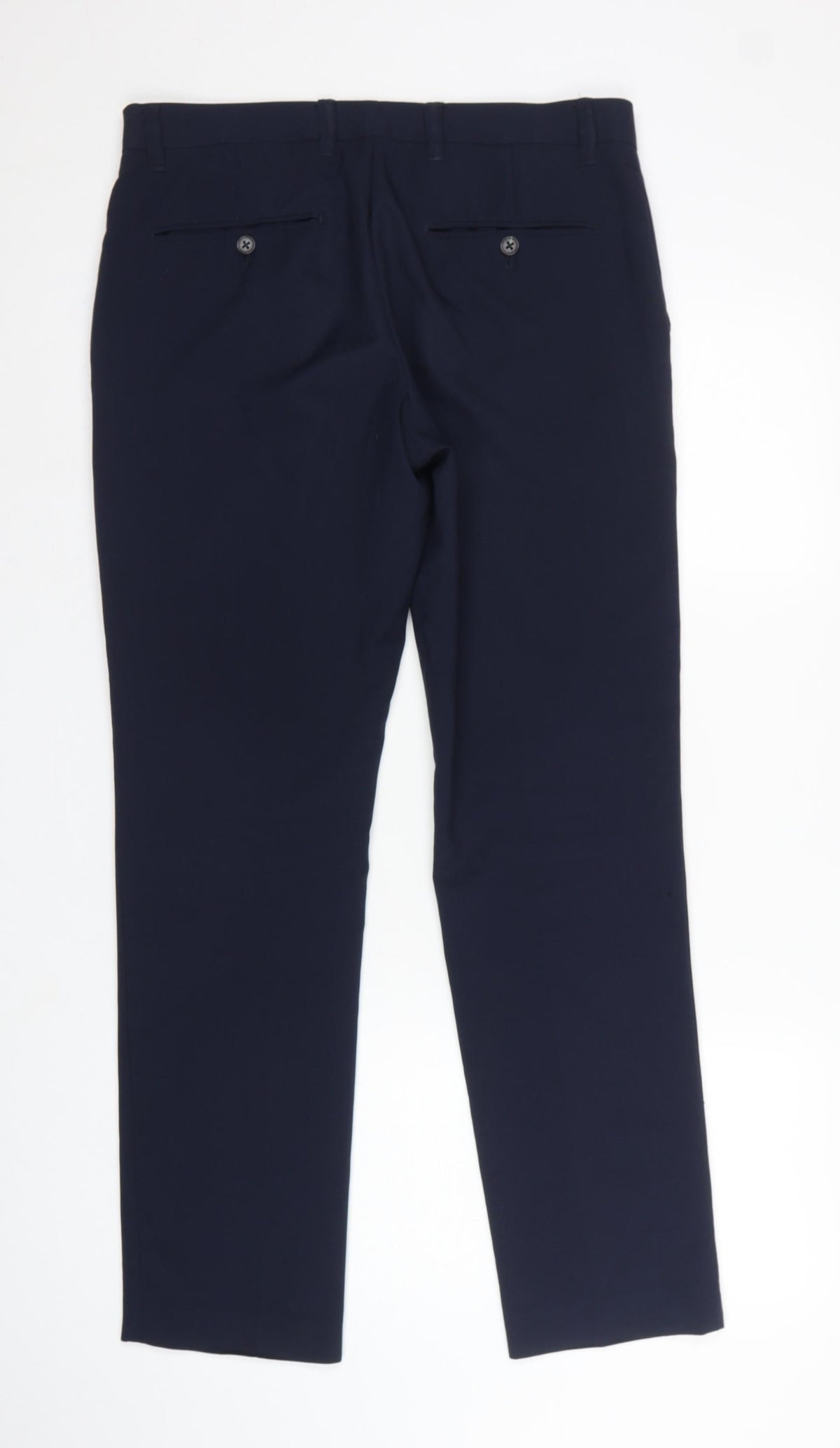 Next Men’s Navy 32in Regular Straight Dress Trousers 31in Leg