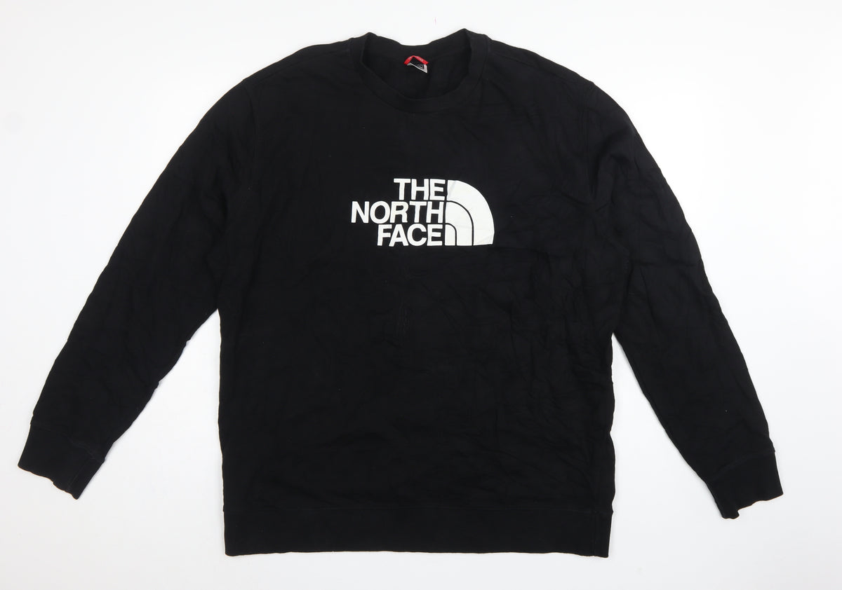 The North Face Men’s Black XXL Logo Crew Neck Pullover Sweatshirt