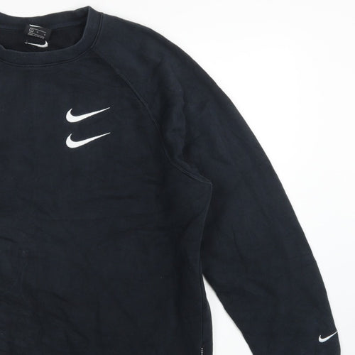 Nike Men’s Black L Pullover Sweatshirt Graphic Print Sports Logo