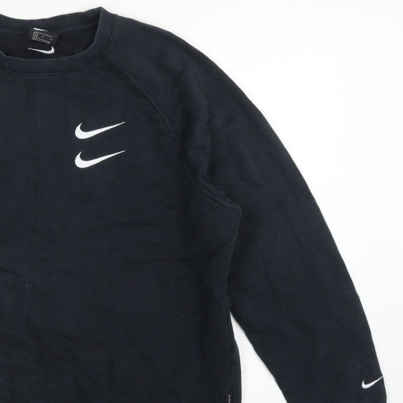 Nike Men’s Black L Pullover Sweatshirt Graphic Print Sports Logo