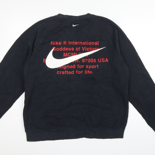 Nike Men’s Black L Pullover Sweatshirt Graphic Print Sports Logo