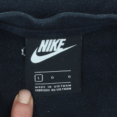 Nike Men’s Black L Pullover Sweatshirt Graphic Print Sports Logo