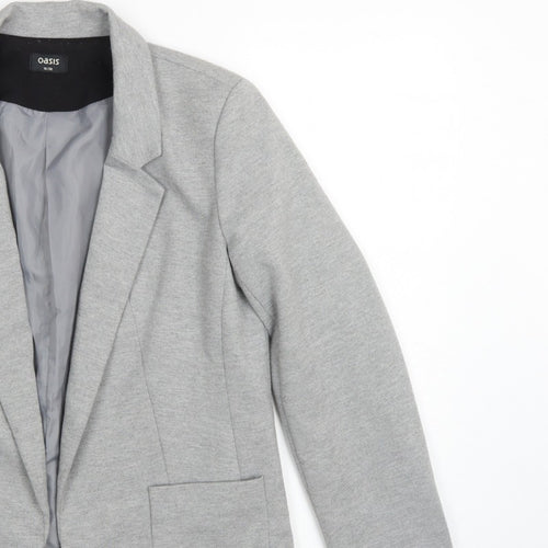 Oasis Women’s Grey UK 10 Tailored Lined Notch Lapel Blazer